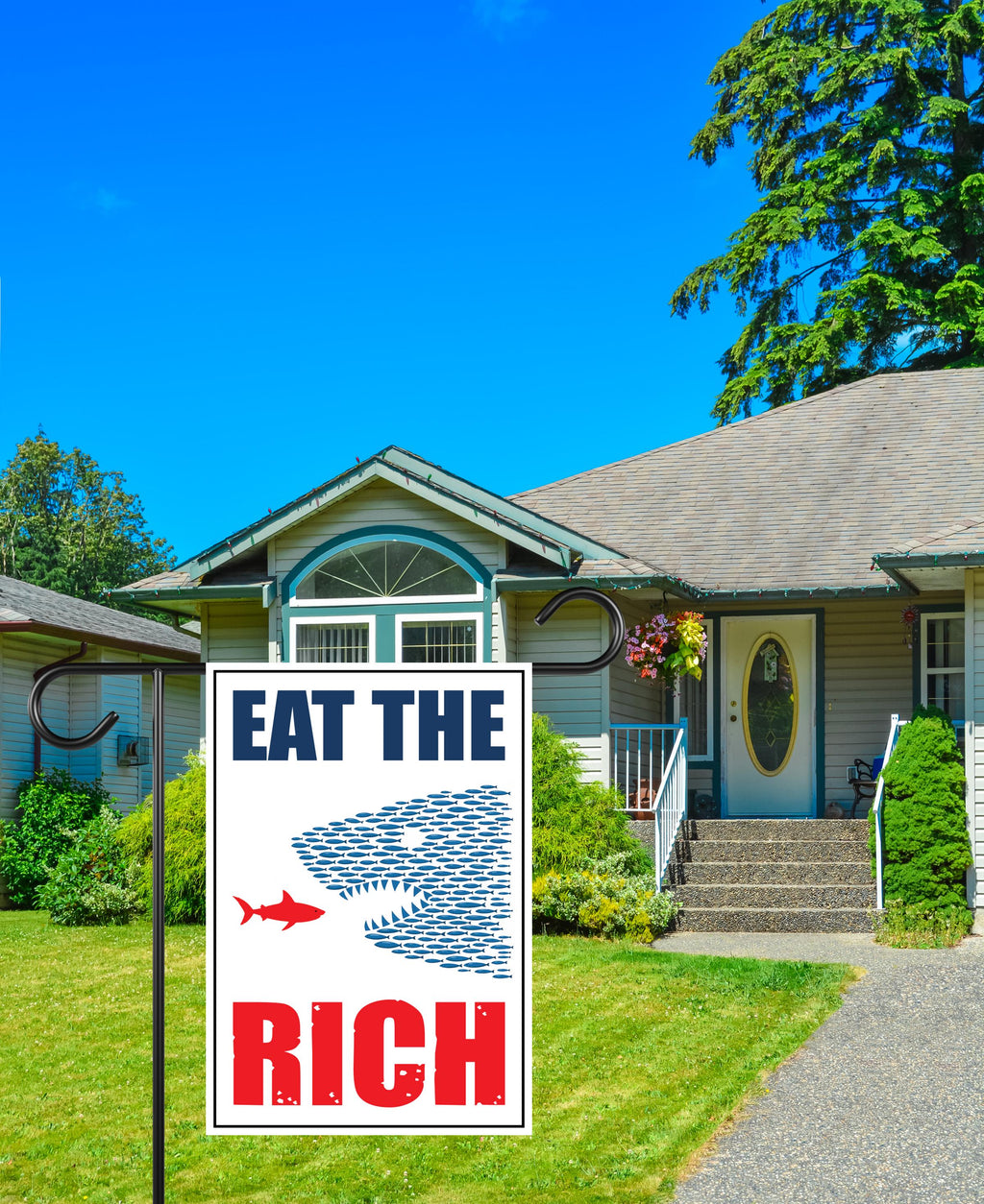 Eat the Rich, Tax The Rich Resist Protest Garden Flag, Double Sided, Resist Hate, Anti-Trump, Resist Racism Flag, Resist Fascism Flag