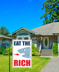 Eat the Rich, Tax The Rich Resist Protest Garden Flag, Double Sided, Resist Hate, Anti-Trump, Resist Racism Flag, Resist Fascism Flag