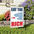 Eat the Rich, Tax The Rich Resist Protest Garden Flag, Double Sided, Resist Hate, Anti-Trump, Resist Racism Flag, Resist Fascism Flag