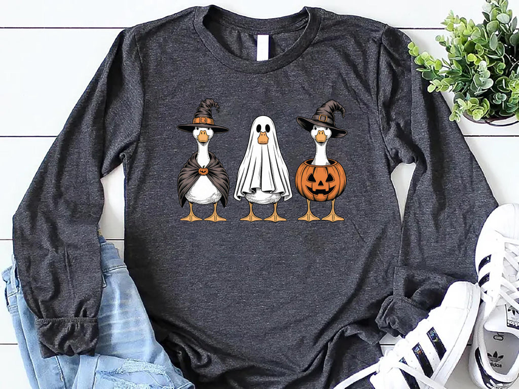 Boo Ghost Goose Long Sleeve Shirt