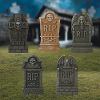 Halloween RIP Tombstone Yard Signs, Graveyard Lawn Decorations with Stakes, Scary Outdoor Halloween Cemetery Decor for Front Yard Display