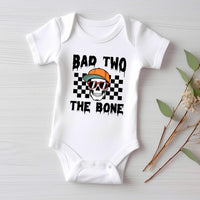 Halloween 2nd Birthday Shirt, Bad Two the Bone Baby Bodysuit, Custom Year Old Toddler Sweatshirt - Spooky Boy Outfit, Skeleton Theme