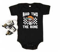 Halloween 2nd Birthday Shirt, Bad Two the Bone Baby Bodysuit, Custom Year Old Toddler Sweatshirt - Spooky Boy Outfit, Skeleton Theme