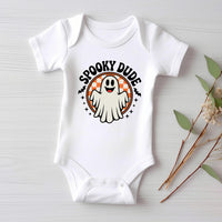 Spooky Dude Baby Bodysuit, Retro Ghost Boy Baby Shirt, Halloween Toddler Sweatshirt - Cute Fall Outfit for Boys, Trick or Treat Look