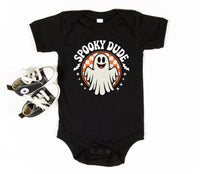 Spooky Dude Baby Bodysuit, Retro Ghost Boy Baby Shirt, Halloween Toddler Sweatshirt - Cute Fall Outfit for Boys, Trick or Treat Look