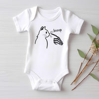 Boop! Baby Bodysuit, Halloween Cat Baby Shirt, Cute Toddler Sweatshirt - Spooky Season Outfit, Retro Fall Baby Clothes for Halloween