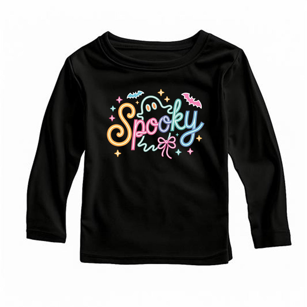 Spooky Neon Ghost Baby Bodysuit, Cute Halloween Girl Baby Shirt, Toddler Sweatshirt - Bright Ghost Fall Outfit, Fun Spooky Kids Clothes