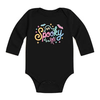 Spooky Neon Ghost Baby Bodysuit, Cute Halloween Girl Baby Shirt, Toddler Sweatshirt - Bright Ghost Fall Outfit, Fun Spooky Kids Clothes