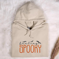 Halloween Season Hoodie, Feeling Spooky Embroidered Sweatshirt, Cute Spooky Shirt, Fall Long Sleeve Shirt, Fun Gift for Halloween Lover
