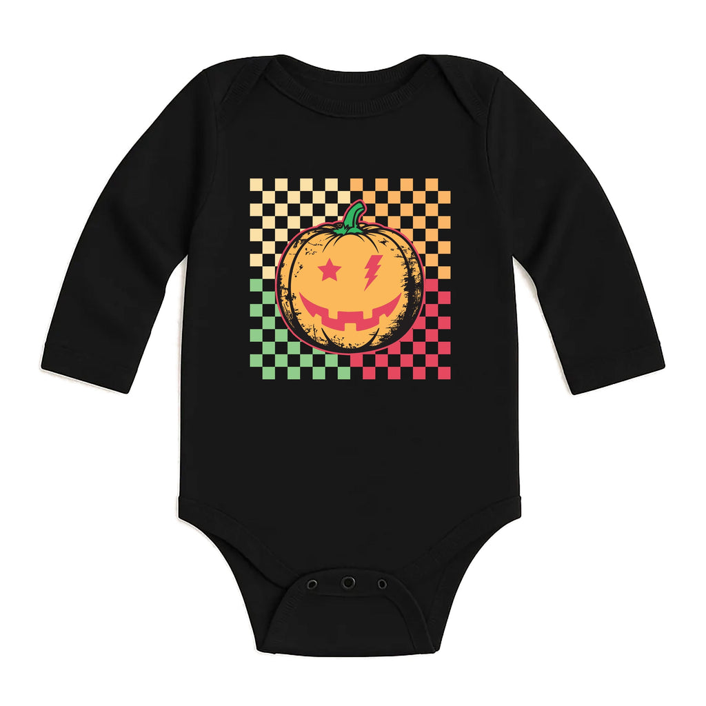 Retro Pumpkin Baby Shirt, Girls Halloween Baby Bodysuit, Cute Toddler Sweatshirt - Fall Spooky Outfit, Trick or Treat Kids Gift Idea