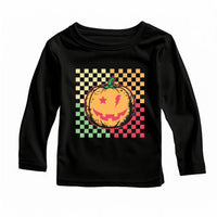Retro Pumpkin Baby Shirt, Girls Halloween Baby Bodysuit, Cute Toddler Sweatshirt - Fall Spooky Outfit, Trick or Treat Kids Gift Idea