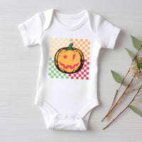 Retro Pumpkin Baby Shirt, Girls Halloween Baby Bodysuit, Cute Toddler Sweatshirt - Fall Spooky Outfit, Trick or Treat Kids Gift Idea