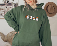 Spooky Fall Embroidered Sweatshirt, Vintage Halloween Pumpkin Hoodie, Ghost Shirt, Spooky Season Long Sleeve Shirt, Halloween Gift Idea