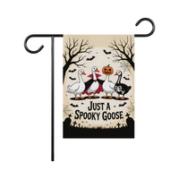 Just a Spooky Goose Halloween Garden Flag, Funny Halloween Goose, Goose in Halloween Costumes, Cute Horror, Spooky Goose Flag