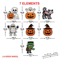 Pumpkin Ghost Monster Yard Signs, Halloween Prop Stakes for Lawn Décor, Outdoor Spooky Yard Decorations for Halloween Party or Home Display