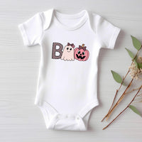 Boo Ghost Baby Bodysuit, Cute Halloween Girl Baby Shirt, Toddler Sweatshirt - Funny Spooky Outfit, Fall Trick or Treat Baby Clothes