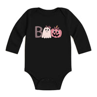 Boo Ghost Baby Bodysuit, Cute Halloween Girl Baby Shirt, Toddler Sweatshirt - Funny Spooky Outfit, Fall Trick or Treat Baby Clothes