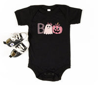 Boo Ghost Baby Bodysuit, Cute Halloween Girl Baby Shirt, Toddler Sweatshirt - Funny Spooky Outfit, Fall Trick or Treat Baby Clothes