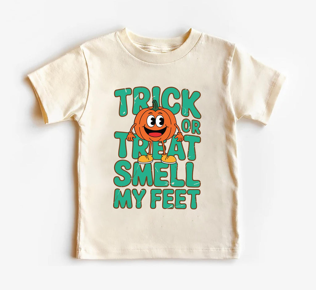 Trick or Treat Smell My Feet Baby Bodysuit, Funny Halloween Baby Shirt, Toddler Sweatshirt - Cute Spooky Outfit, Silly Fall Baby Clothes