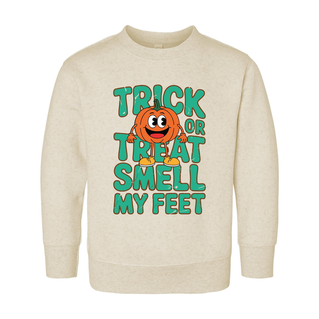 Trick or Treat Smell My Feet Baby Bodysuit, Funny Halloween Baby Shirt, Toddler Sweatshirt - Cute Spooky Outfit, Silly Fall Baby Clothes