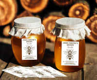 Personalized Honey Roll Labels, Custom Honey Product Stickers, Business Honey Labels for Mason, Honey Bee Favors, Honey Lid Stickers