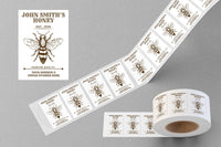 Personalized Honey Roll Labels, Custom Honey Product Stickers, Business Honey Labels for Mason, Honey Bee Favors, Honey Lid Stickers