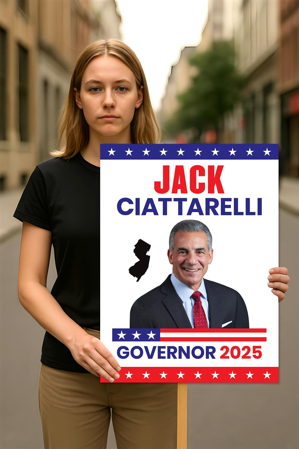 Jack Ciattarelli For New Jersey Governor 2025 Election Sign, Political Campaign Sign, Governor Election Race Poster Sign