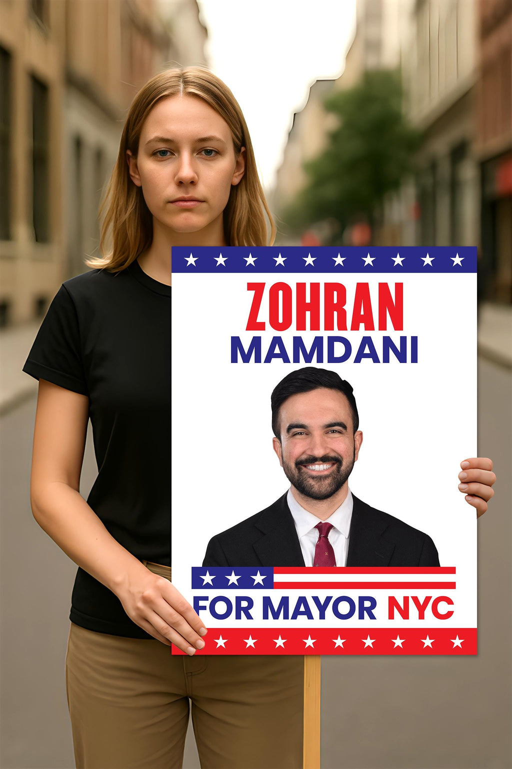 Zohran Mamdani For New York City Mayor 2025 Election Sign, NYC’s Mayor, Political Campaign Sign, Mayor Election 2025 Race Poster Sign