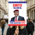 Curtis Sliwa For New York City Mayor 2025 Election Sign, NYC’s Mayor, Political Campaign Sign, Mayor Election 2025 Race Poster Sign