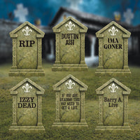Halloween Tombstone Yard Signs, Graveyard Lawn Decorations with Stakes, Outdoor Gravestone Halloween Décor for Front Yard or Haunted Setup