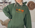 Falling Leaves Embroidered Hoodie, Cozy Season Sweatshirt, Autumn Shirt, Fall Leaves Long Sleeve Shirt, Cozy Fall Aesthetic Gift