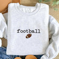 Retro Football Embroidered Sweatshirt, Fall Football Season Gift