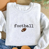 Retro Football Embroidered Hoodie, Fall Football Season Gift