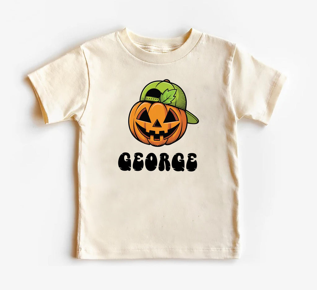 Personalized Boys Fall Baby Shirt, Pumpkin Baby Bodysuit, Toddler Sweatshirt - Custom Name Halloween Outfit, Cute Boy Pumpkin Clothes