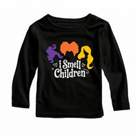 I Smell Children Baby Bodysuit, Funny Hocus Pocus Baby Shirt, Toddler Sweatshirt - Halloween Baby Outfit, Cute Witchy Fall Costume