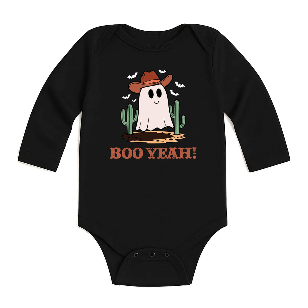 Retro Boo Ya Baby Shirt, Boo Yeah Ghost Baby Bodysuit, Toddler Sweatshirt - Cute Halloween Outfit, Funny Spooky Fall Baby Costume
