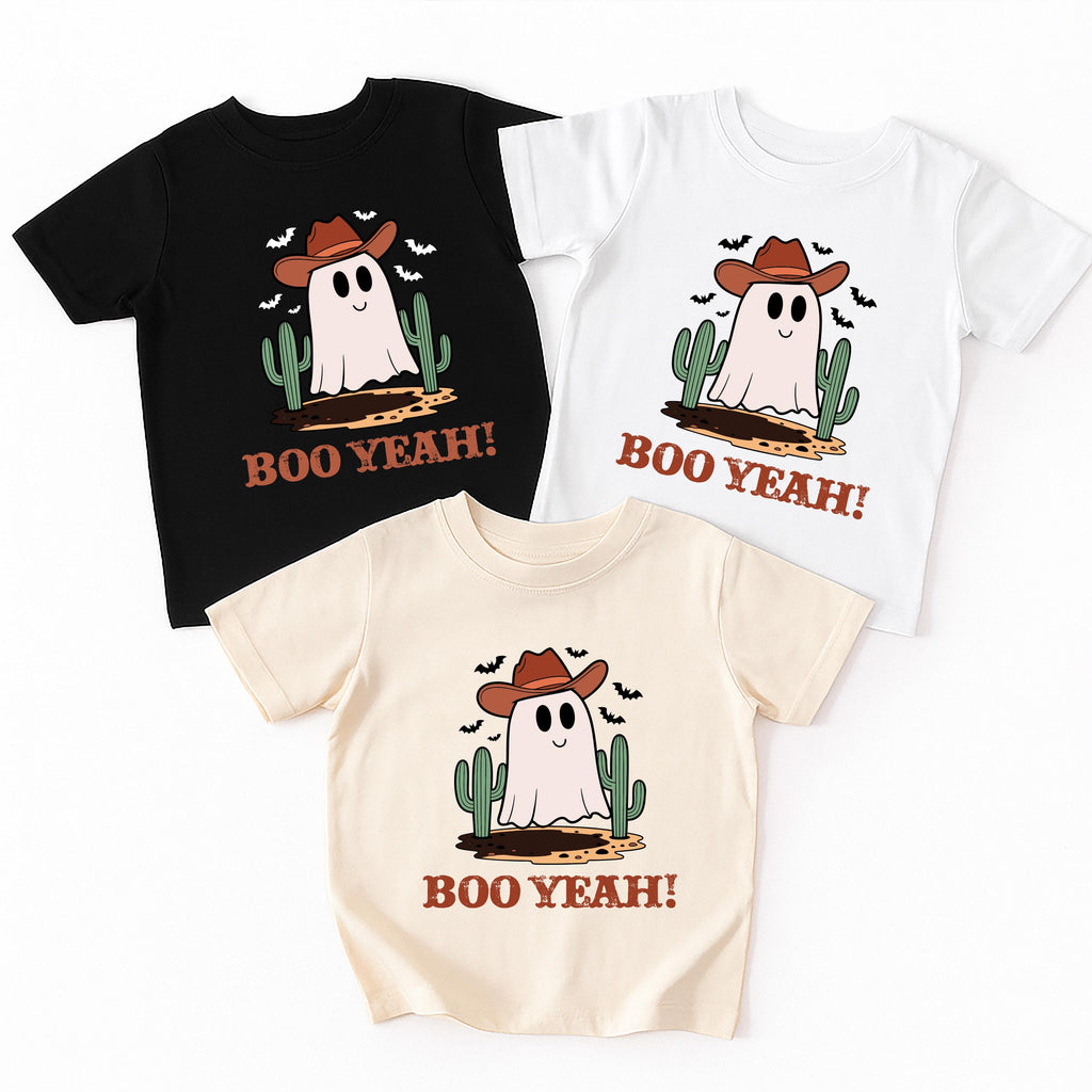 Retro Boo Ya Baby Shirt, Boo Yeah Ghost Baby Bodysuit, Toddler Sweatshirt - Cute Halloween Outfit, Funny Spooky Fall Baby Costume