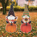 Fall Gnome Yard Signs, Thanksgiving Gnome Garden Stakes with Pumpkins and Sunflower, Autumn Outdoor Decor for Lawn Garden Porch Display