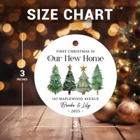 First Christmas in Our New Home Ornament, Personalized Our New House Ceramic Ornament, 2025 New Home Ornament, Our First Home Keepsake Gift