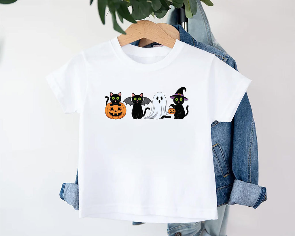 Funny Ghost Cat Baby Shirt, Pumpkin Cat Baby Bodysuit, Toddler Sweatshirt - Cute Halloween Outfit for Baby, Spooky Fall Cat Costume