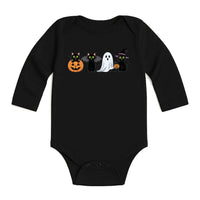 Funny Ghost Cat Baby Shirt, Pumpkin Cat Baby Bodysuit, Toddler Sweatshirt - Cute Halloween Outfit for Baby, Spooky Fall Cat Costume
