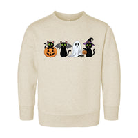 Funny Ghost Cat Baby Shirt, Pumpkin Cat Baby Bodysuit, Toddler Sweatshirt - Cute Halloween Outfit for Baby, Spooky Fall Cat Costume