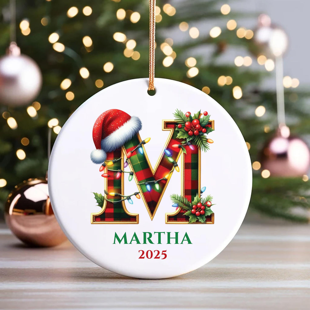 Personalized Christmas Ornament, Custom Name Ceramic Ornament, Family Christmas Ornament, Personalized Holiday Keepsake, Christmas Present