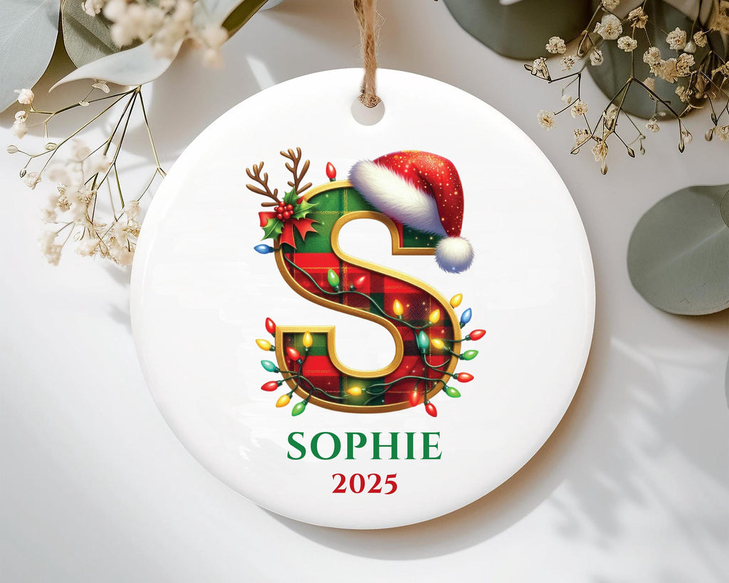 Personalized Christmas Ornament, Custom Name Ceramic Ornament, Family Christmas Ornament, Personalized Holiday Keepsake, Christmas Present
