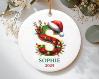 Personalized Christmas Ornament, Custom Name Ceramic Ornament, Family Christmas Ornament, Personalized Holiday Keepsake, Christmas Present