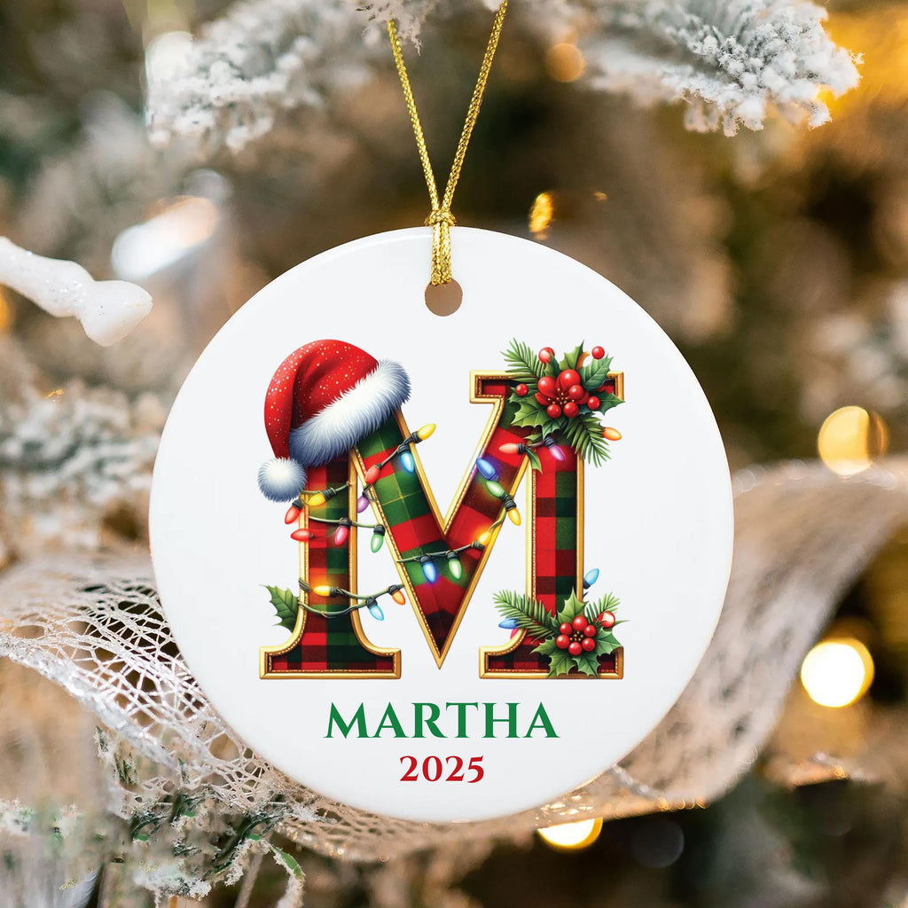 Personalized Christmas Ornament, Custom Name Ceramic Ornament, Family Christmas Ornament, Personalized Holiday Keepsake, Christmas Present