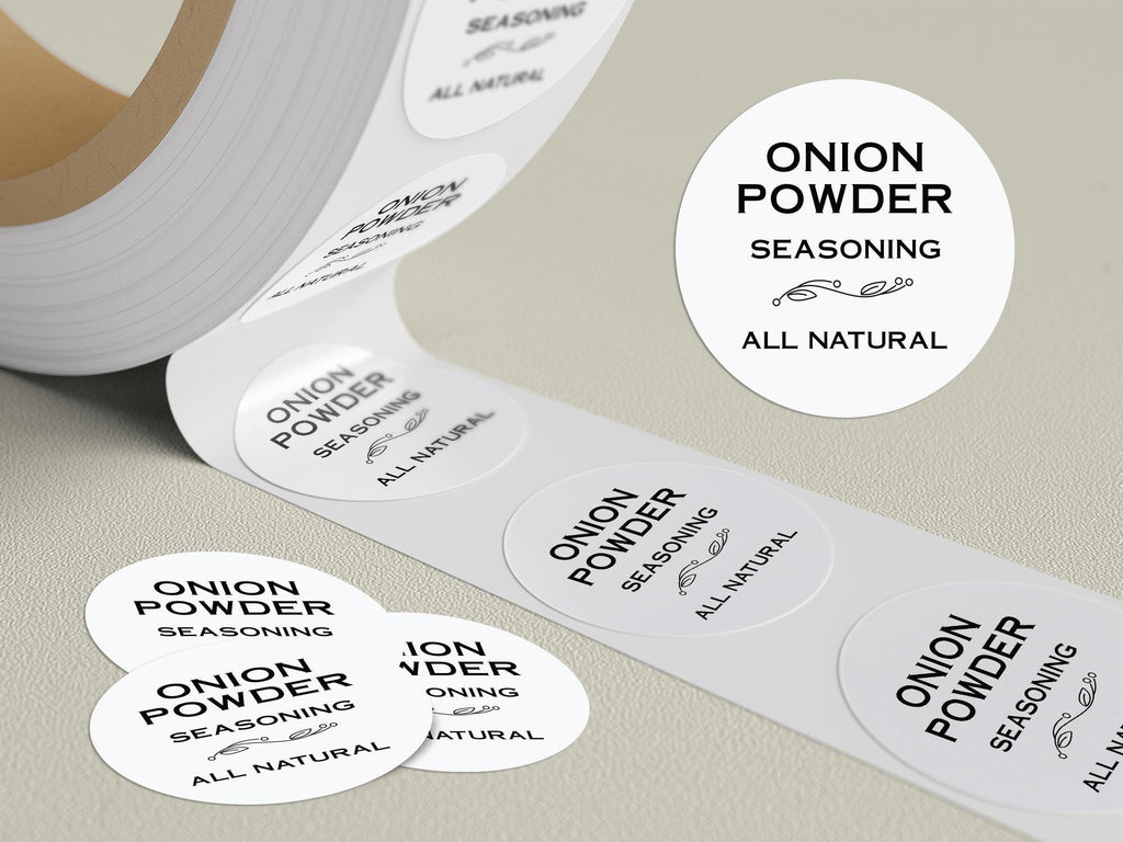 Personalized Modern Spice Roll Labels, Custom Pantry Stickers, Minimalist Spice Jar Label Set, Waterproof Kitchen Organization Labels