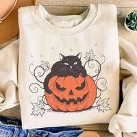 Cute Halloween Black Cat Sweatshirt