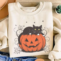 Cute Halloween Black Cat Sweatshirt