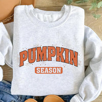 Retro Pumpkin Season Sweatshirt, Cute Fall Halloween Tee for Women